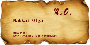 Makkai Olga névjegykártya
