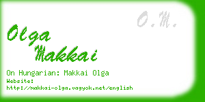 olga makkai business card